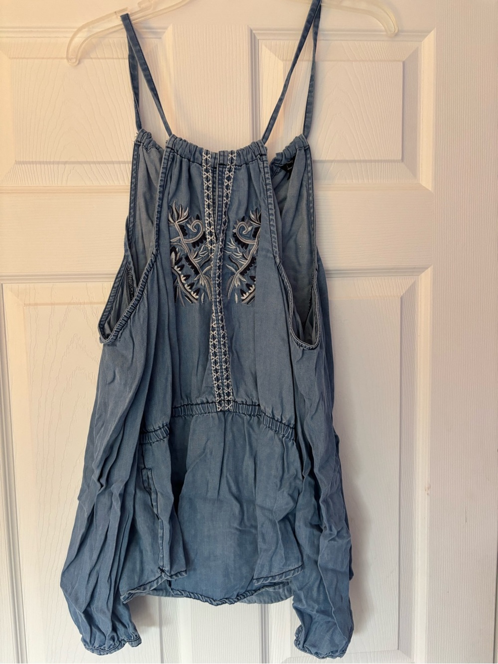 Velvet Heart Light Blue Embroidered Camisole with Adjustable Straps